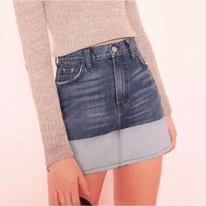Reformation Ella jean skirt in the color Celtic